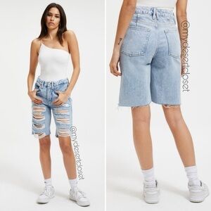 Good American Blue Jean Shorts Ripped Size 8/29 NEW